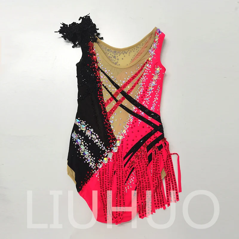 LIUHUO Rhythmic Gymnastics Leotard Competitive Cheerleading Performance For Children