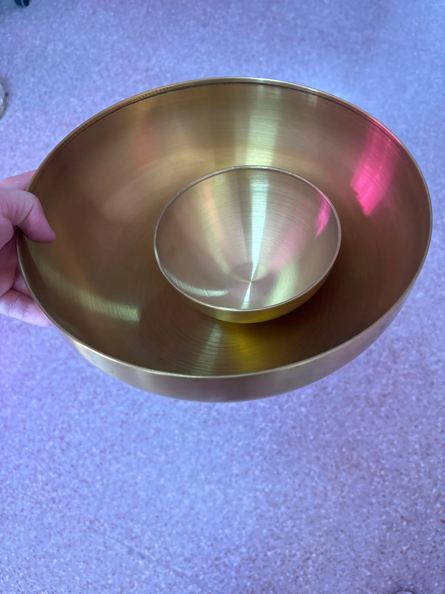 15cm/20cm/24cm/28cm Korean Stainless Steel Salad Bowl Multifunctional Cooking Basin Noodle Bowl Round Golden Silver Bowl photo review