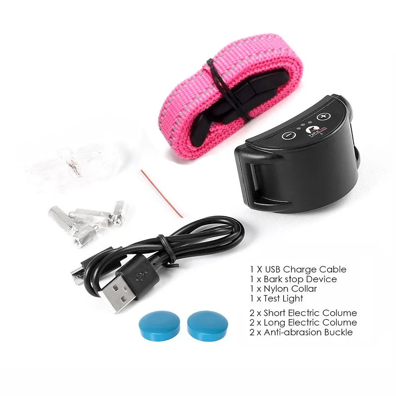 Automatic Anti Barking Dog Collar Intelligent Rechargeable Bark Stopper Effective Stop Barking IP67 Waterproof Collar For Dog