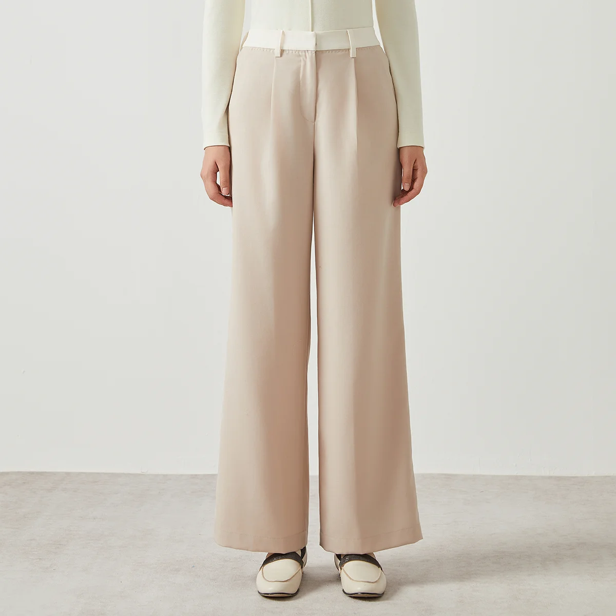 Tailored Trouser Wide - K2546W Kadın Geniş Paça Pantolon Yün