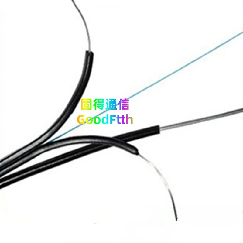 

Outdoor FTTH Drop Cable Self-support 2.0x5.0mm 1C 1KM SM Black LSZH With 2x0.45mm Steel And 1.0mm Messenger Wire GoodFtth