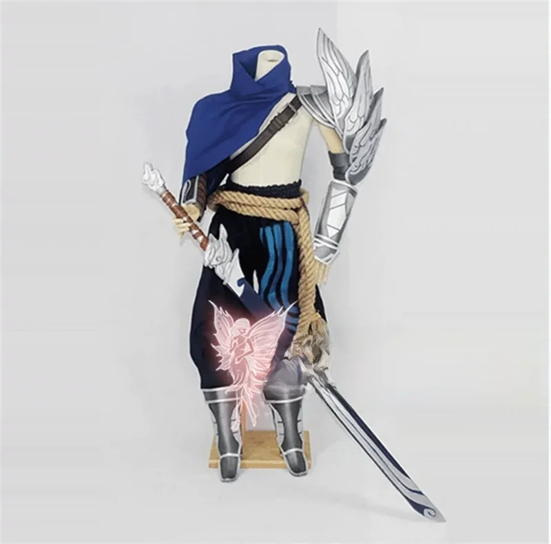 Lol yasuo das unvorher gesehene Cosplay Kostüm Weihnachts feier Halloween Uniform Outfit Cosplay Kostüm jede Größe anpassen