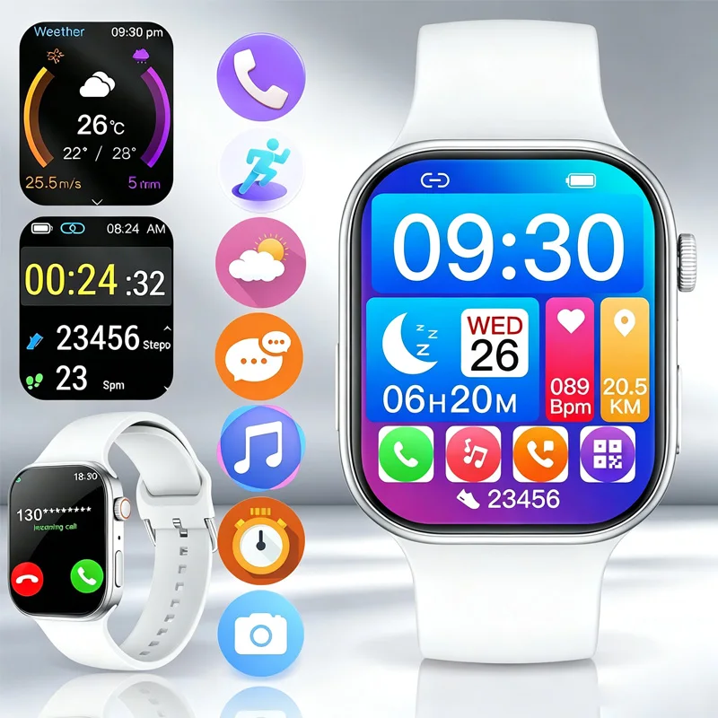 2026 Smartwatch 1.83"HD Screen Sleep&Health Monitoring Bluetooth Call Multi-Sport Modes Fashion Smart Watches For Women Men Gift