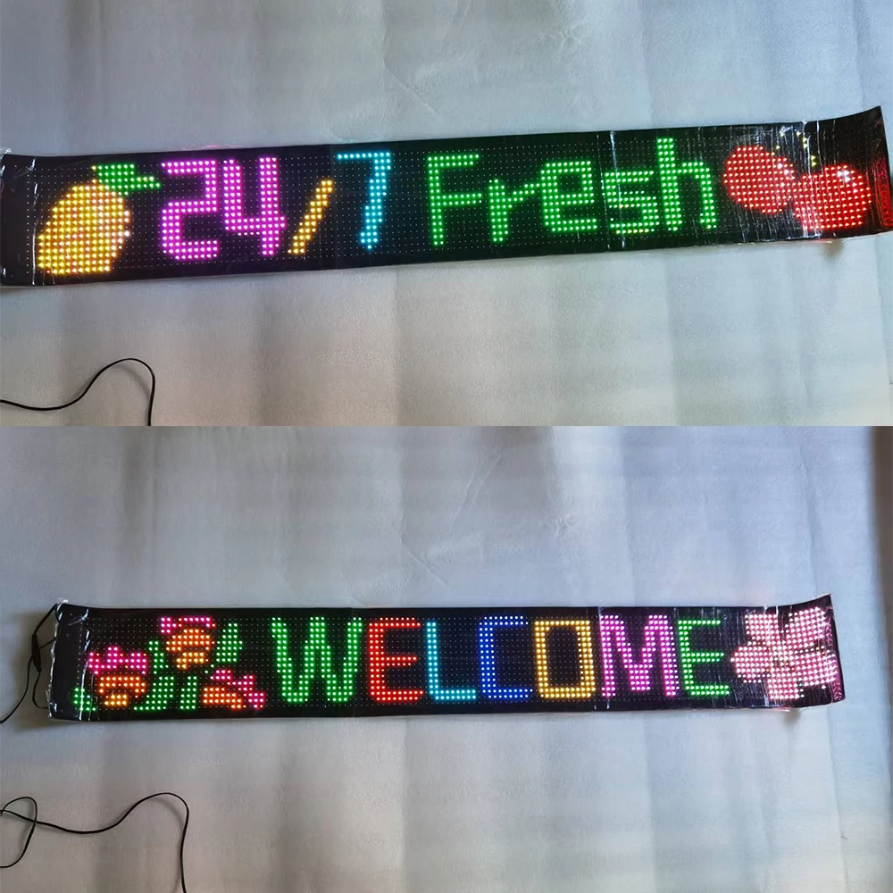 

LED Matrix Panel DIY Bluetooth Smart LED Advertising Panel Light Sign 5V Flexible App Control Light for Car Truck Windshield