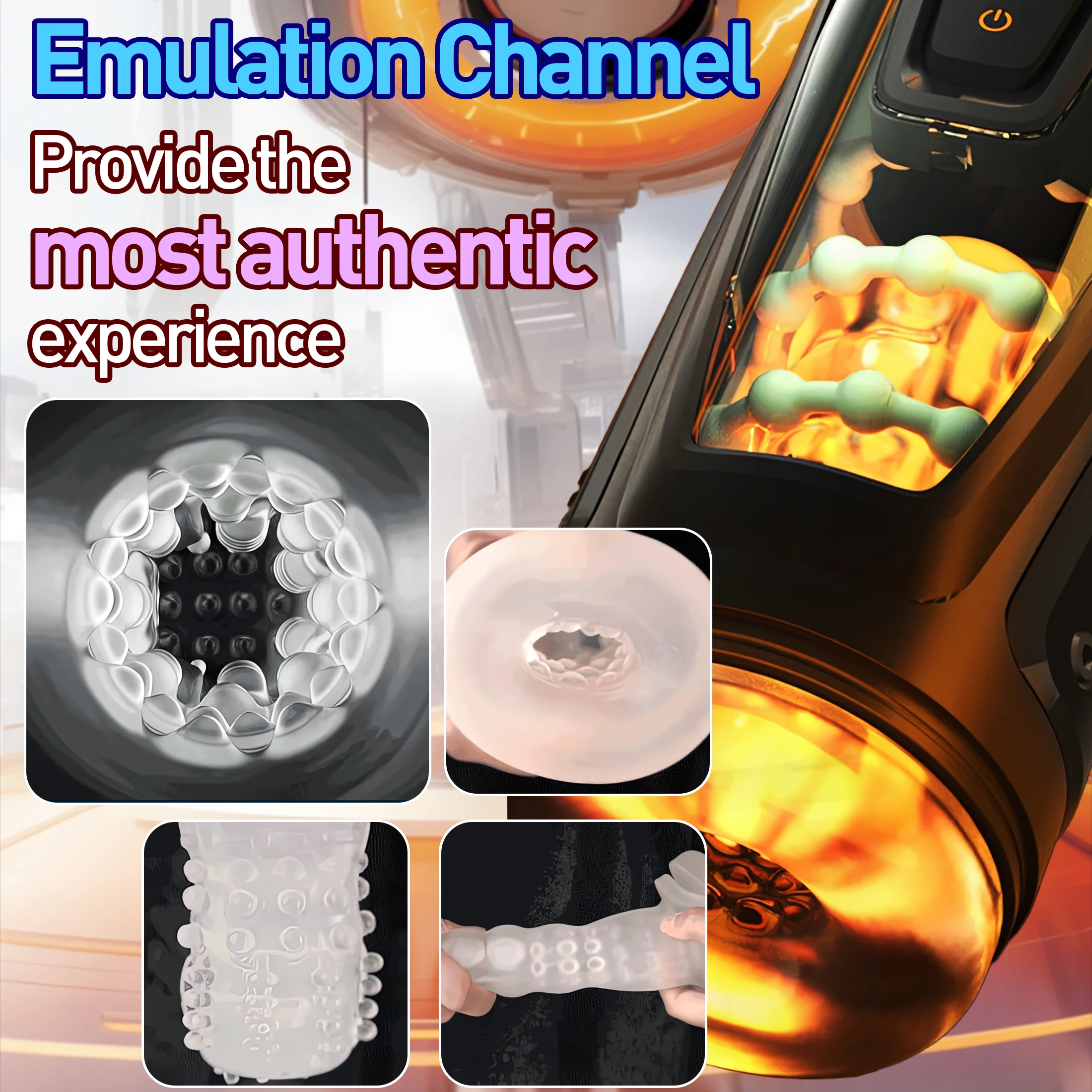 ألعاب جنسية جهاز استمناء كهربائي للرجال يتميز بوظيفة تسخين قابلة للسحب مص وعق تلقائي أداة جنسية عن طريق الفم لعبة جنسية