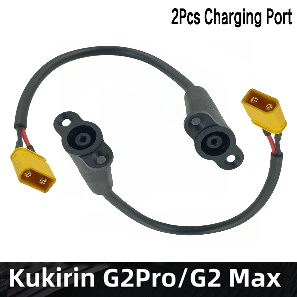 2Pcs Universal Charging Port Connector Cable Battery Power Charging Interface Component for Kukirin G2 Pro / G2 Max E-Scooter