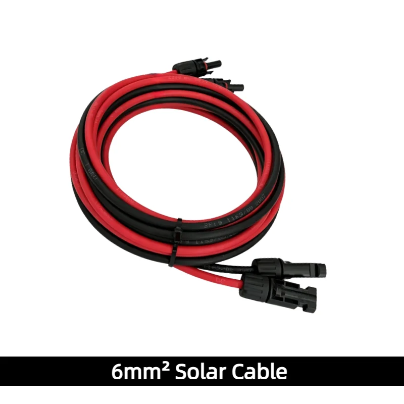 6mm² Solarkabel, Solar-Verlängerungskabel, 5/10m, Wasserdichtes Solarpanel-Kabel, Verwendet für Photovoltaik-Installation von Solarpanels