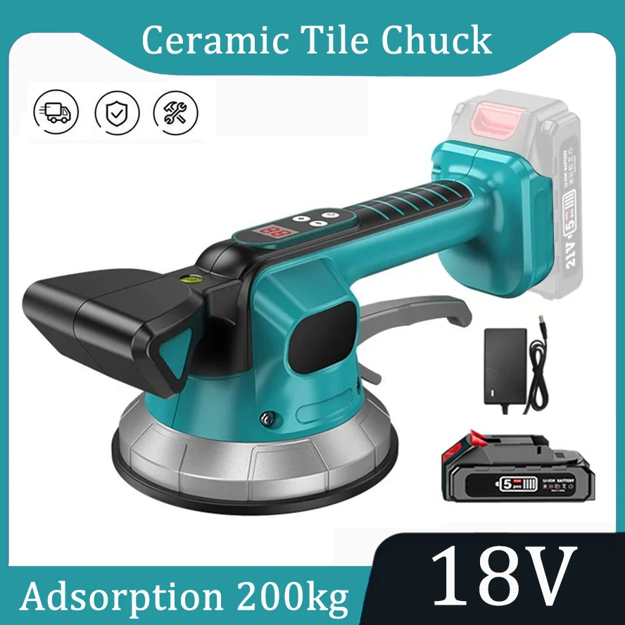 18V Portable Tile Vibrator fiction Cup Tiling Tiles holding Machine Adjustable Automatic Floor Vibrator Leveling Tool