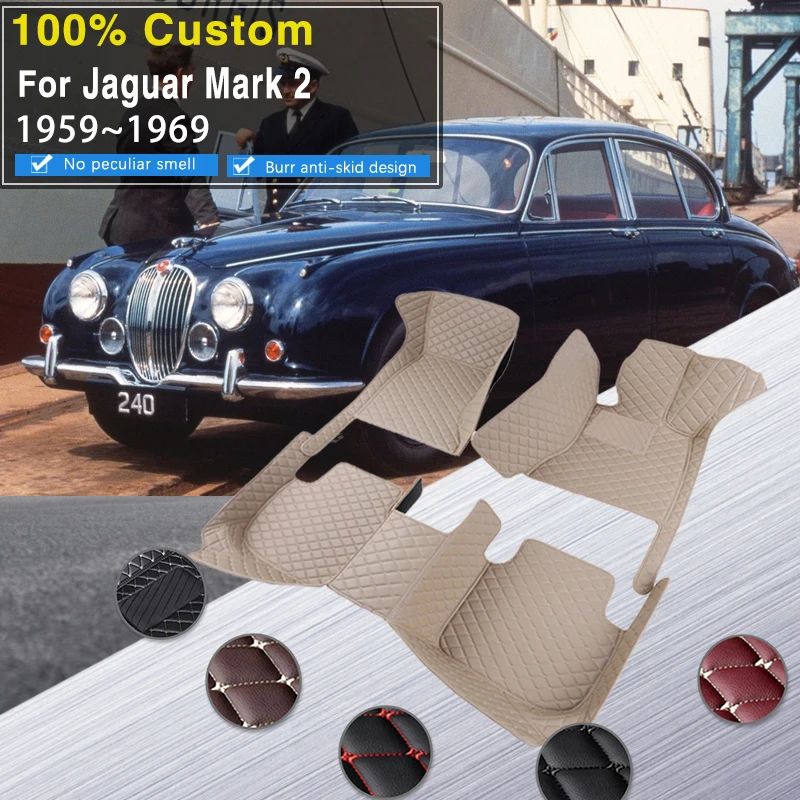 

Car Mat For Jaguar Mark 2 240 340 1959~1969 Auto Anti-dirt Pad Carpets Leather Floor Mat Rugs Pad Interior Parts Car Accessories