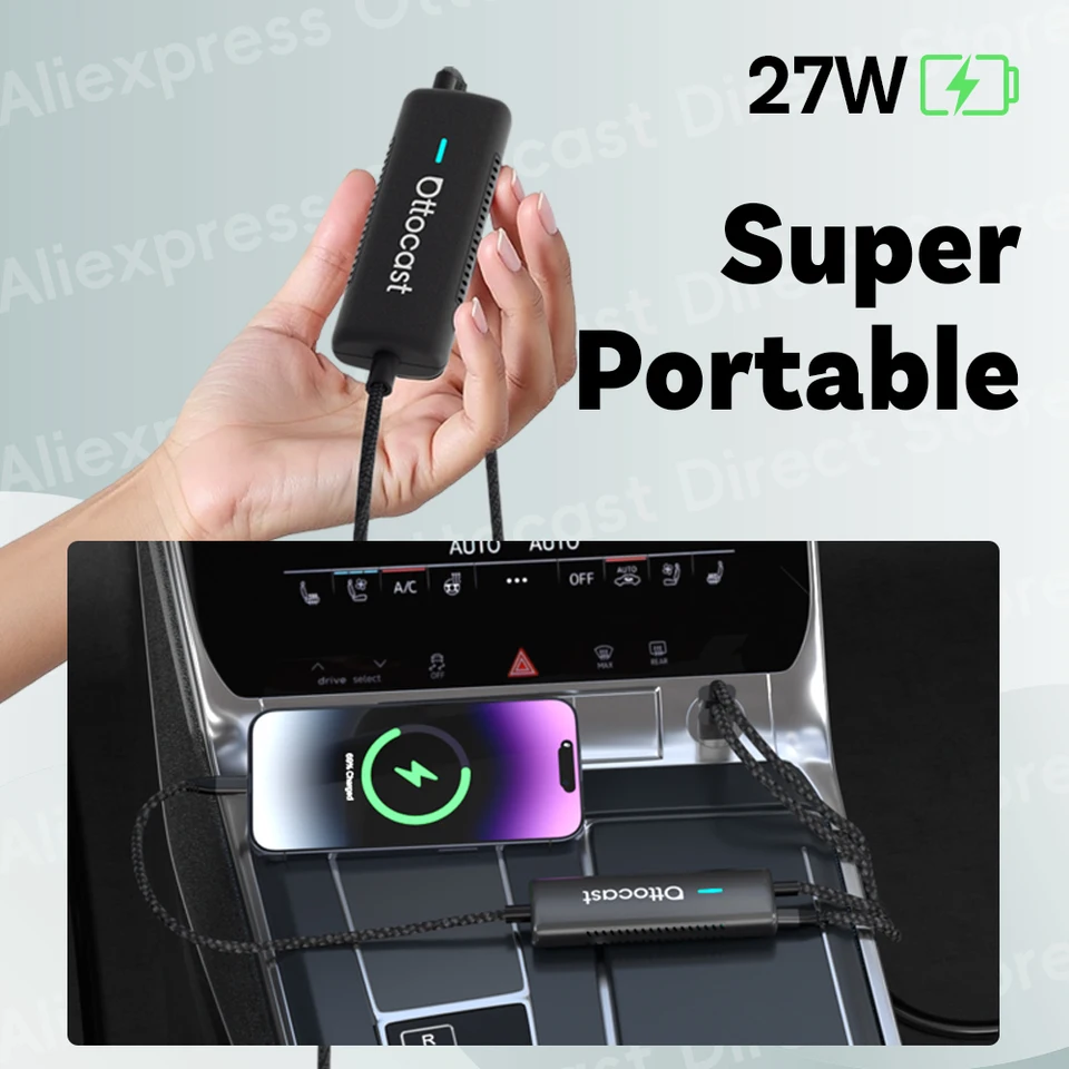 Ottocast Mirror Touch Wireless CarPlay Adapter Near Zero-Latency