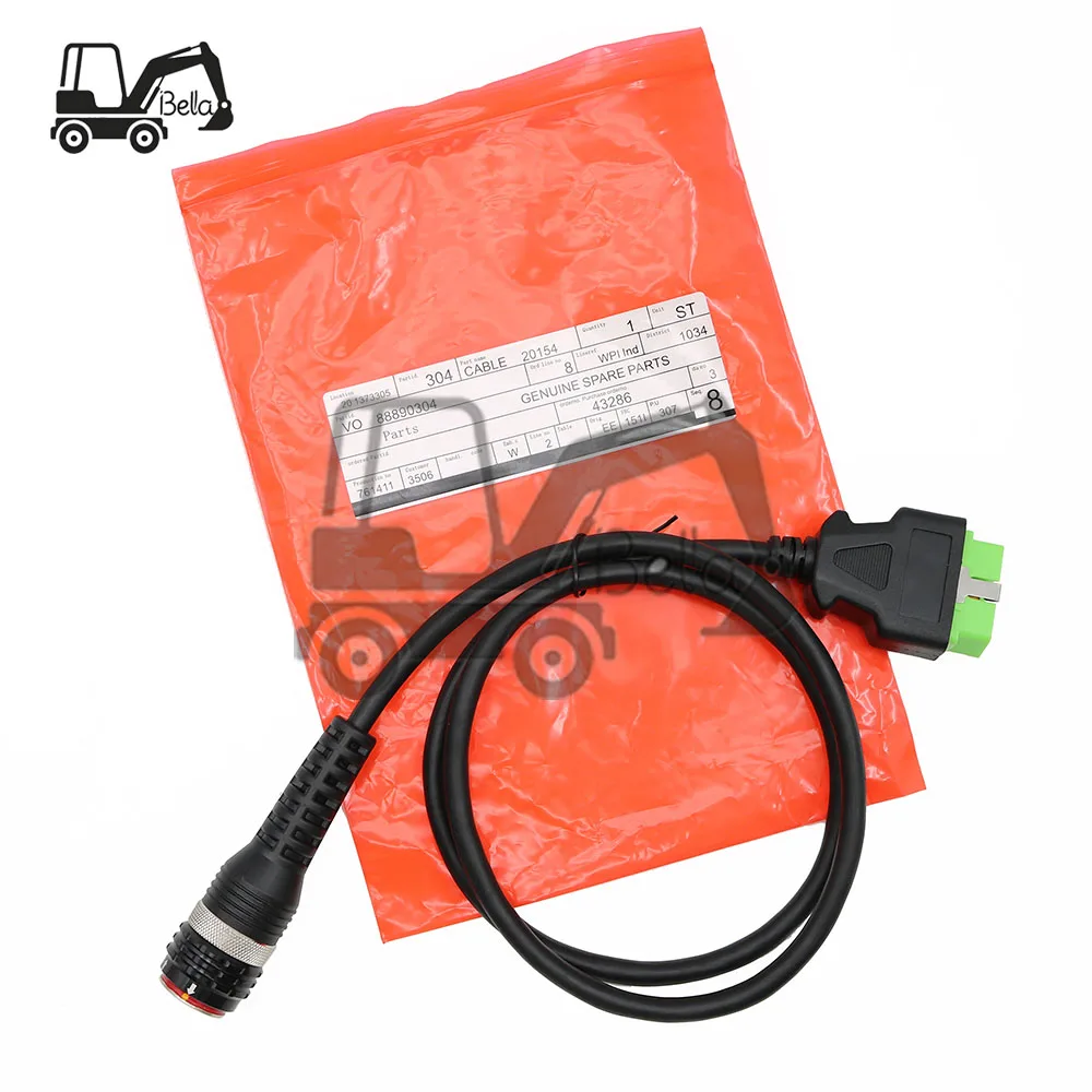 88890304 16pin OBD Aviation plug test wire harness interface 16pin OBD Adapter cable for VOLVO Vocom1 vocom2 diagnostic tool