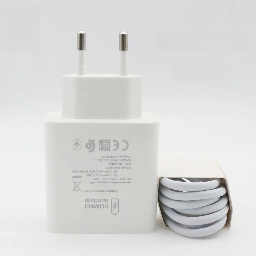 Oryginalna ładowarka ścienna HUAWEI 66W Super Charge Quick USB Travel Charge 6A Type C Cable dla Mate 50 40 30 P40 Pro Nova8 P 60 50 40 — zdjęcie produktu 7