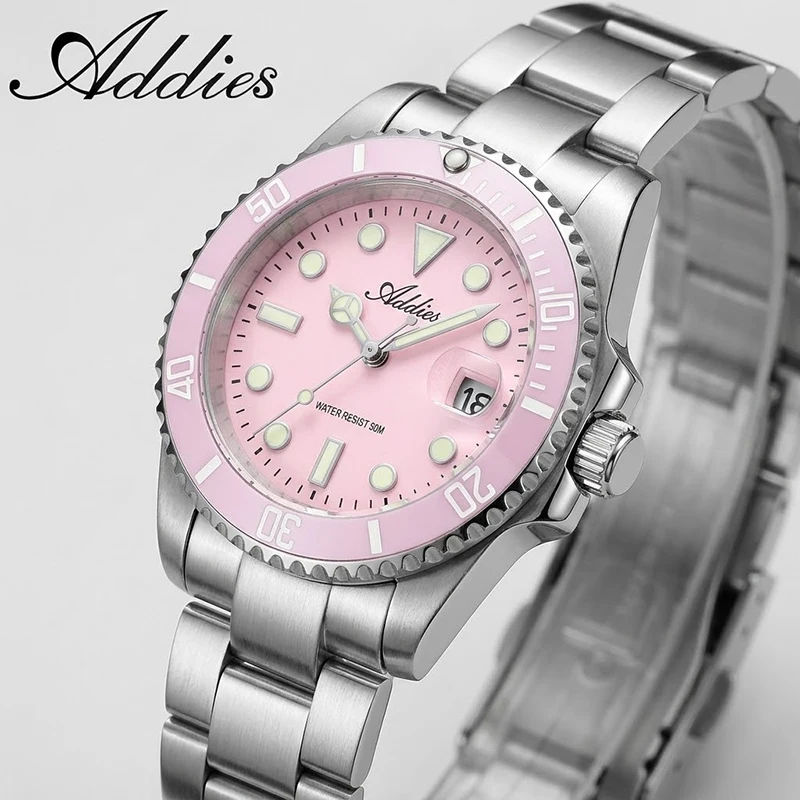 ADDIES Quartz Woman's Wristwatch New Luxury 36mm Stainless Steel 5Bar Waterproof Sport BGW9/C3 Luminous Business Women Watch