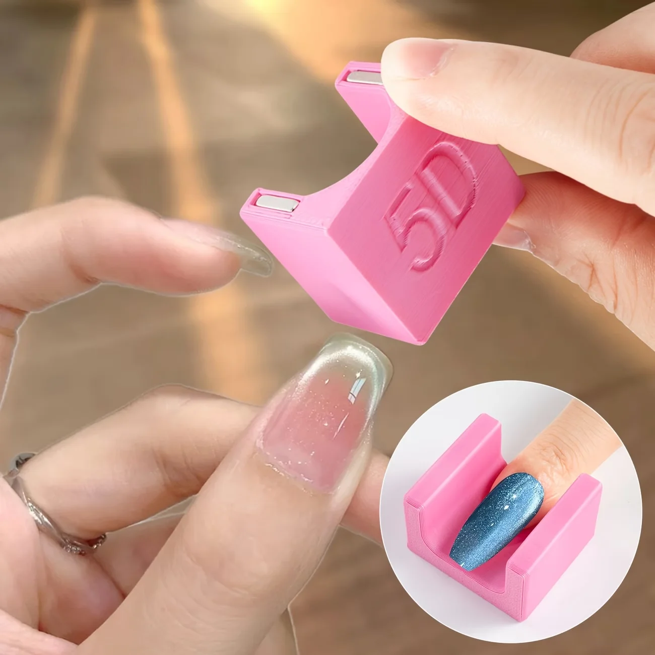 

5D automatic cat-eye magnet, multi-purpose nail tool, used with cat-eye gel, for DIY nail art and nail art charm, nail painting