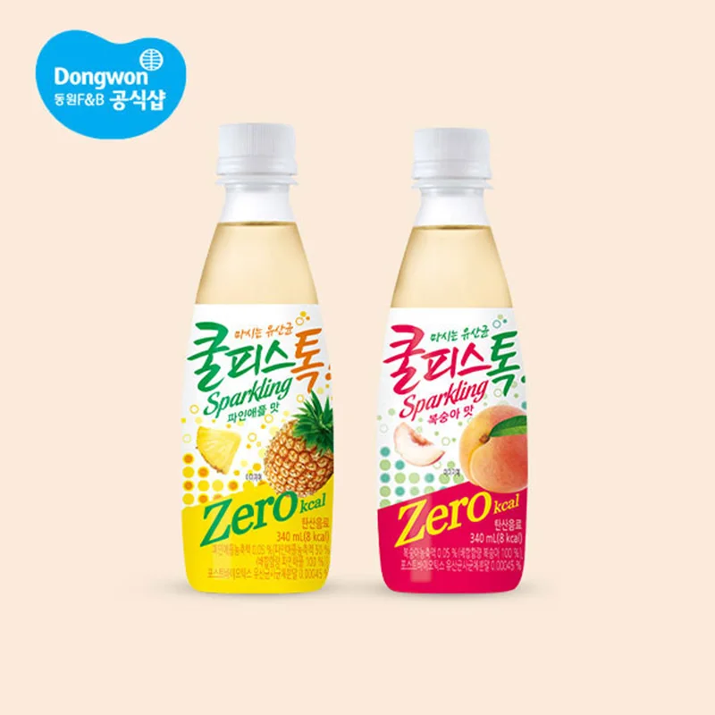 [Dongwon Official Shop] Dongwon Kulpisstock No Calorie Peach Peach 340ml 24 Bottles