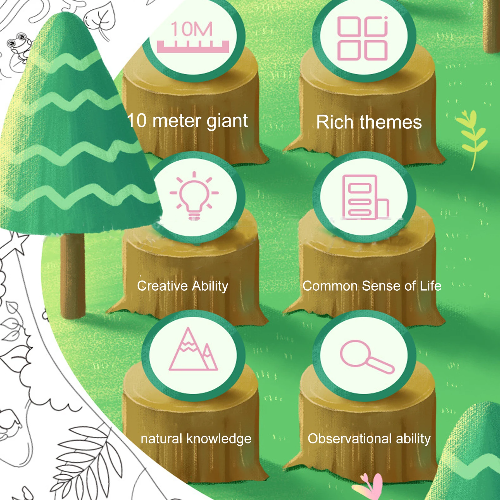 1 قطعة صورة تلوين الطفل التمرير الكتابة على الجدران الفنية الحضرية حديقة موضوع تخفيف التوتر قتل الوقت الطفل اللوحة الكتابة على الجدران التمرير