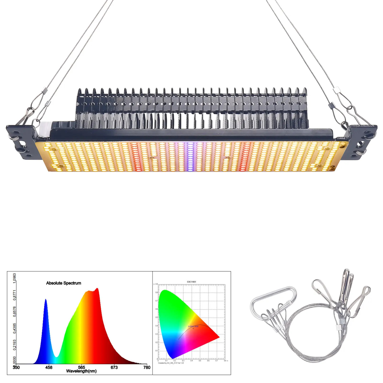 Imagem -06 - Full Spectrum Led Grow Light Phytolamp para Plantas de Interior Growbox Estufa Hidroponia Mudas Legumes Flor 300w