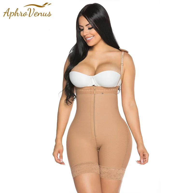 

Fajas Colombianas Women's Zipper Body Shaper Girdles Post Surgery Compression Butt Lifter Slimming Shapewear Booty Trainer