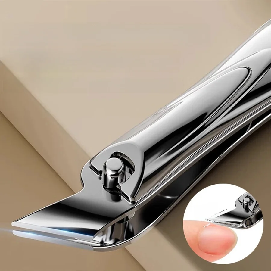 Coupe-ongles en acier inoxydable, coupe-ongles les plus tranchants, bord incurvé pour hommes et femmes adultes, nettoyeur d'ongles/carreaux oscillants
