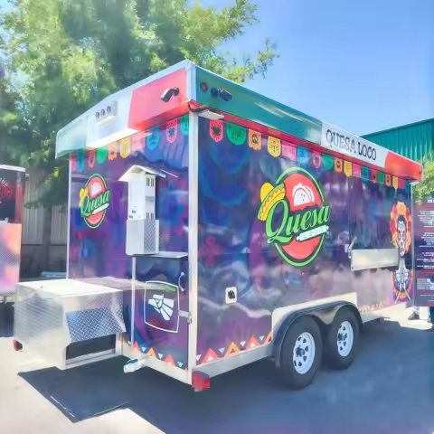 Street Sale Food Caravan Catering Van Mobile Bar Beer Truck Ice Cream Push Cart Food Track Trailer