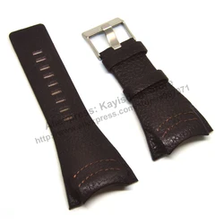 Compatible with Diesel DZ1368 , DZ1369 - 28mm Brown Genuine Leather Watch Strap Band