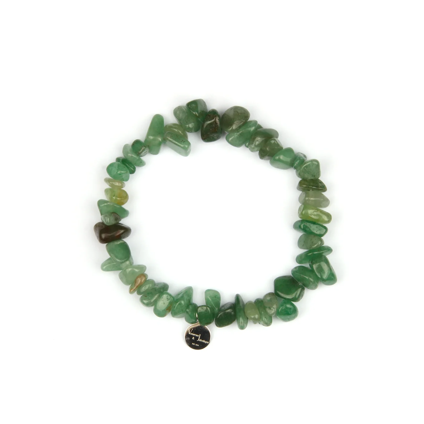 

Браслет дикого роста зеленого авантюрина необработанной формы