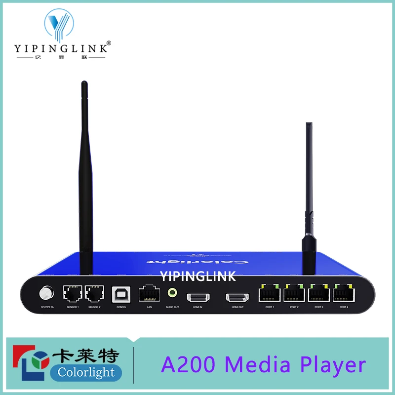 Colorlight A200 LED Media Player With 4 LAN Ports 2.3 Million Pixels For Advertising LED Video Wall