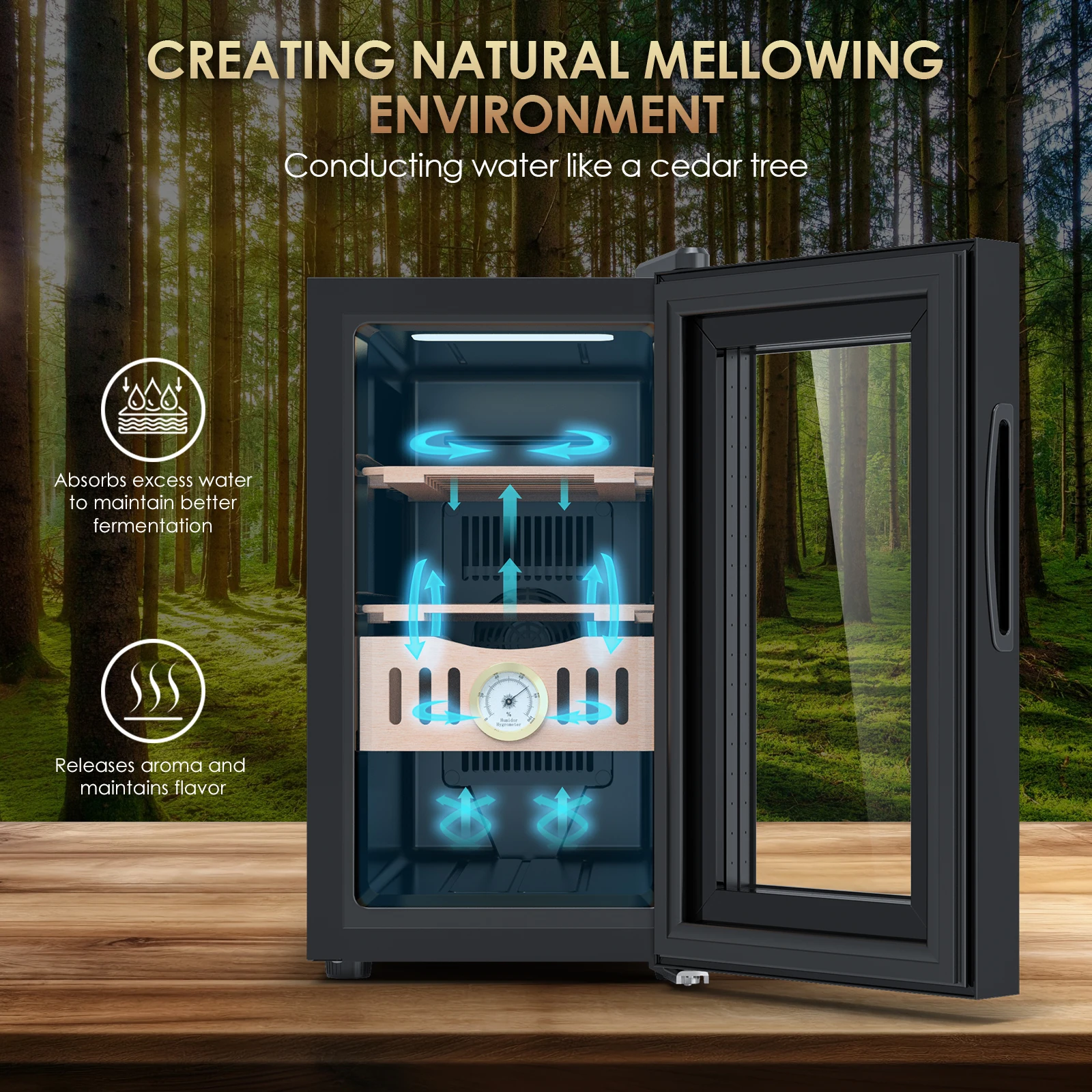 25L Electric Humidor 200 Count - đánh giá và giá Home Fragrance Maple Walnut