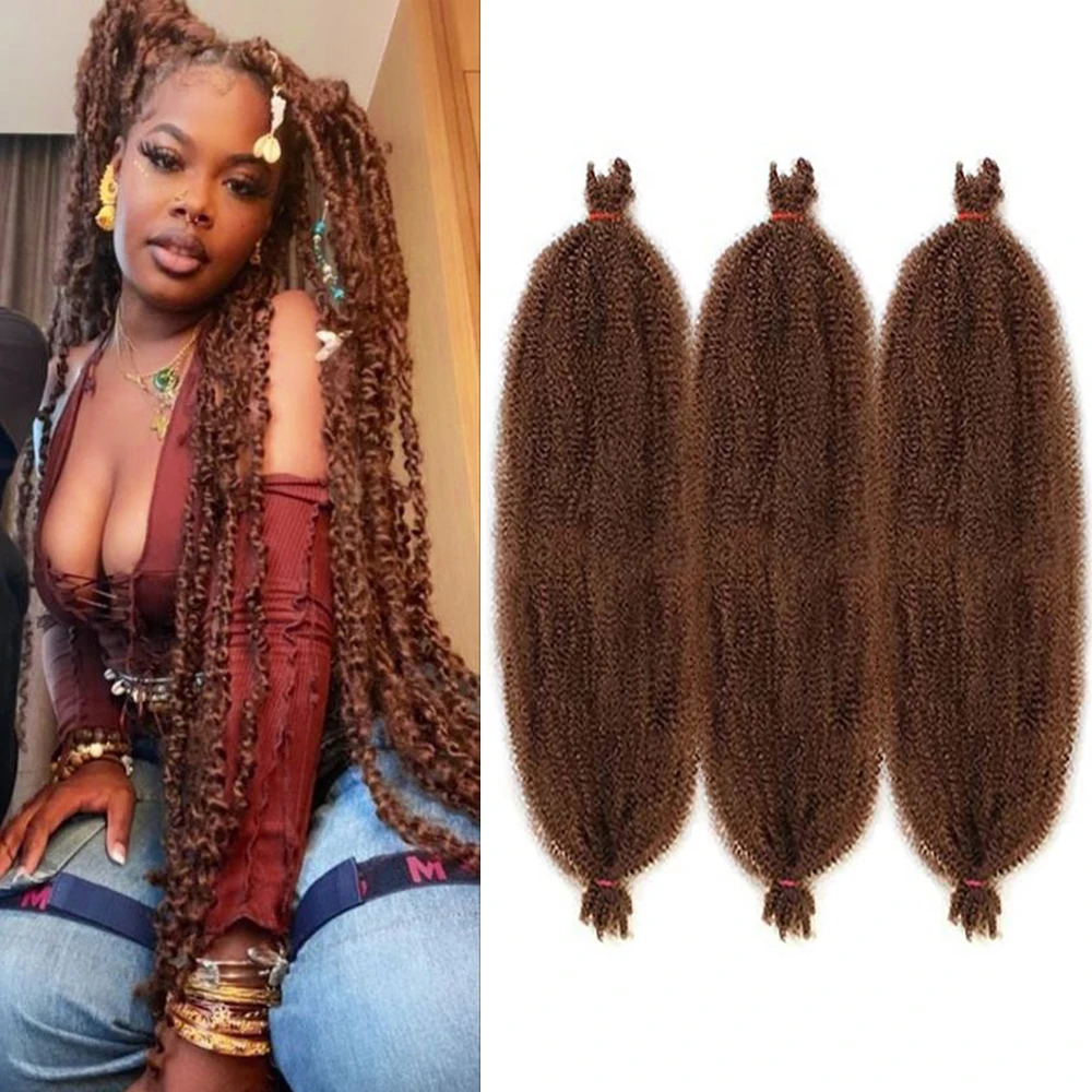 

Kinky Marley Braiding Hair Afro Curl Twist Crochet Synthetic New Color Bulk Extensions Faux Locs Fibre Glueless Braid Hair