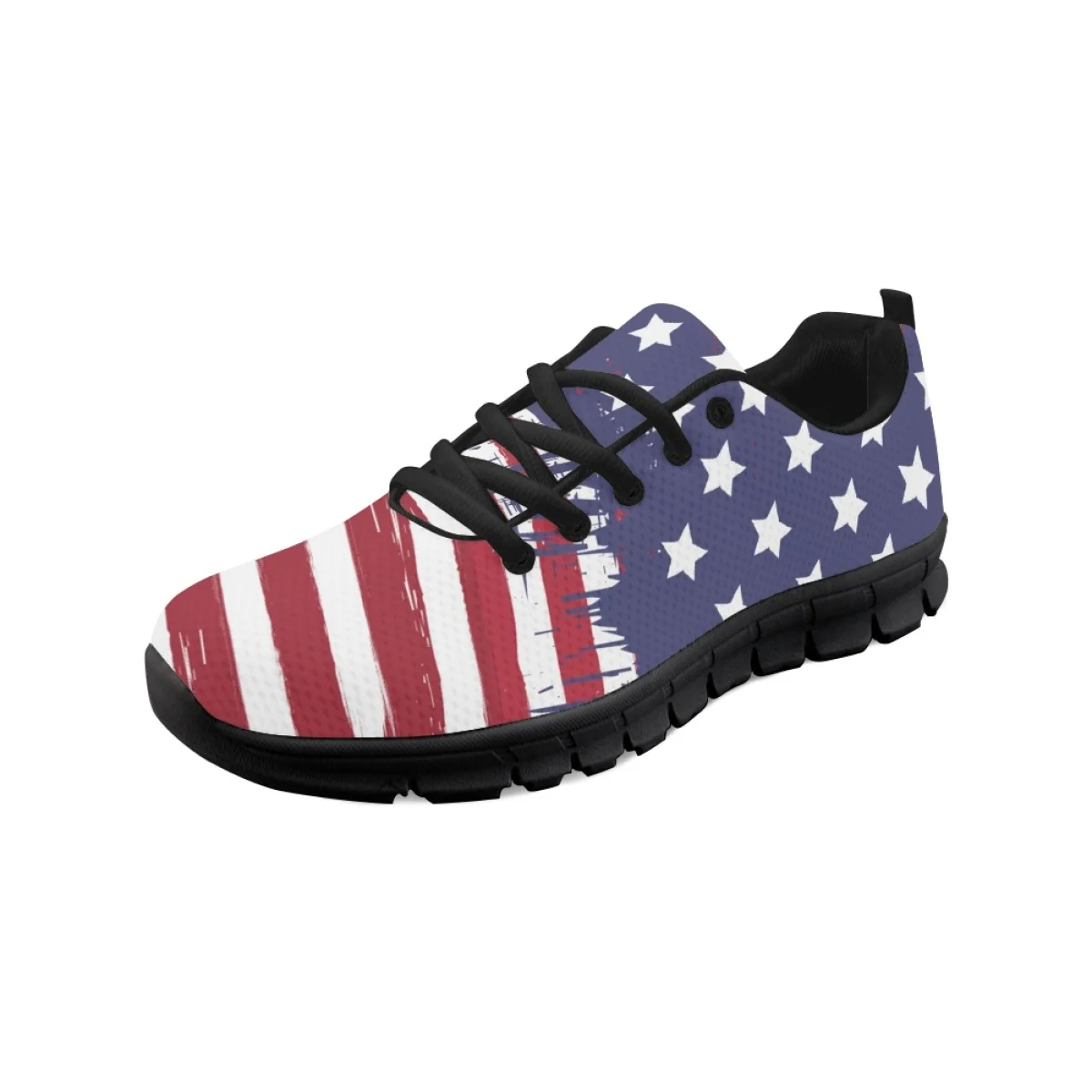 Sneakers for Women United States Country Flag Pattern Non-slip Platform Shoes Outdoor Work Breathable Wear-Resistant Flats Shoe