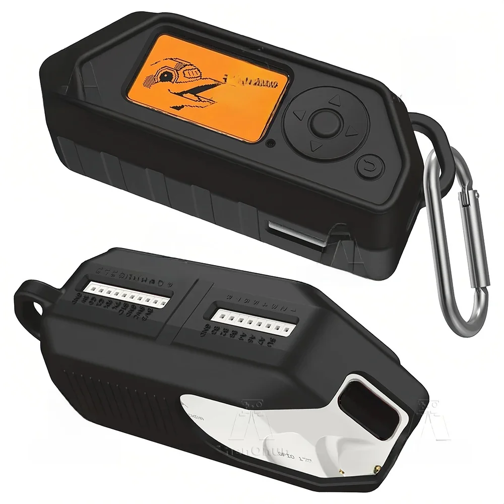 Flipper Zero Pełne etui ochronne z karabińczykiem Anti-fall Anti-scratch Anti-slip Black Silicone Soft Shell Cover Akcesoria — zdjęcie 2