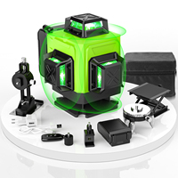 16 Lines 4D Laser Level 12 Lines 3D level 360 ° Self-levelling Horizontal and Vertical Cross Super Powerful Green Laser Beams