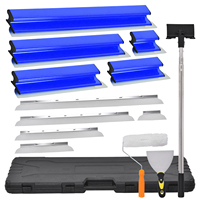 Putty Scraper Ergonomic Paint Scraper Tool Drywall Smoothing Spatula Set, Taping Tools blue