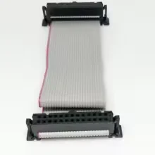 IDC 40Pin Flat Ribbon Cable, 1.27mm Pitch FC to FC Connector 15-18cm Length Grey Jumper Wire for Computer LED Display
