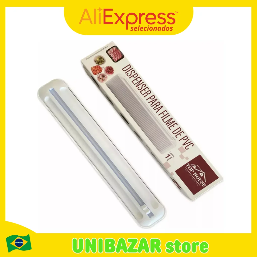Dispenser para Filme de PVC com Cortador Integrado Organize e Armazene Facilmente seu Filme Plástico em Cozinhas e Restaurantes