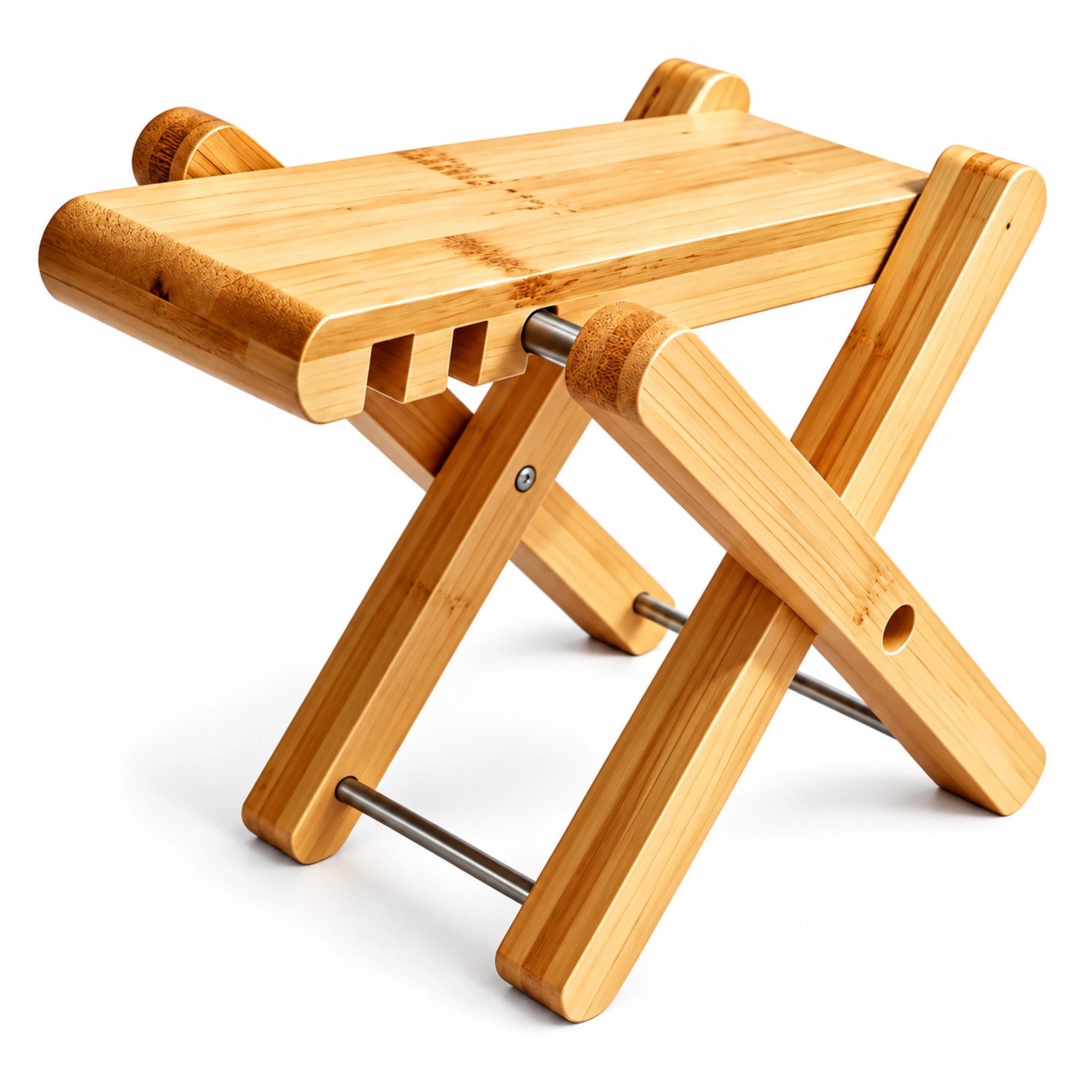 5 Core Guitar Foot Stool 3 Level Adjustable Leg Rest Non Slip Portable Wood Classical Footrest