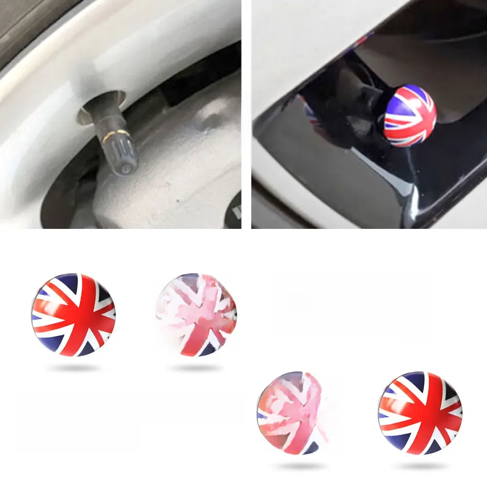 Couvercle de tige de assujetde roue de voiture pour BMW Mini Cooper, Red Union Jack UK Feel Ball, 4 pièces