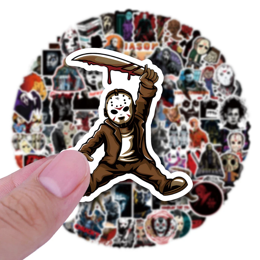 10/30/50/100PCS Mixed Horror Movie Character Stickers Graffiti Decals DIY Laptop Notebook Fridge Suitcase Classic Sticker Toys