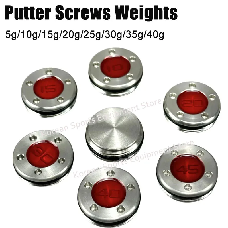 Vis de putter personnalisées de poids de golf rouge, compatibles avec Titleist Scoty Cameron, 5g, 10g, 15g, 20g, 25g, 30g, 35g, 40g, 45g, 2 pièces