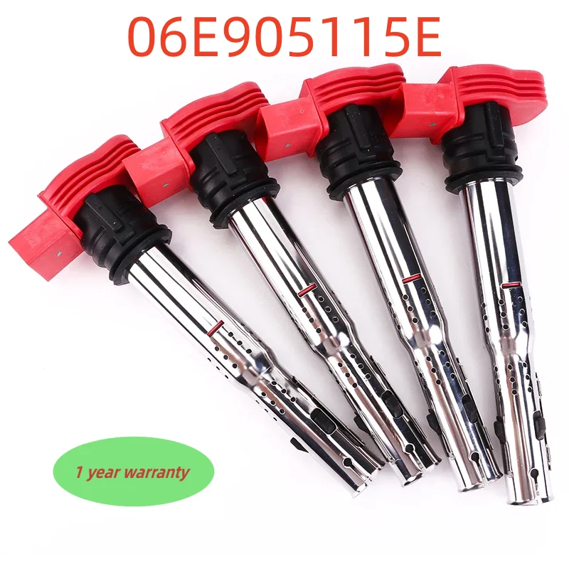 

4PC 06E905115E Ignition Coil For V-W Je-tta G-olf Pa-ssat Tigu-an CC For Audi-A3 A4 A5 A6 A7 A8 TT Q3 Q5 R8 06E905115 07K905715F