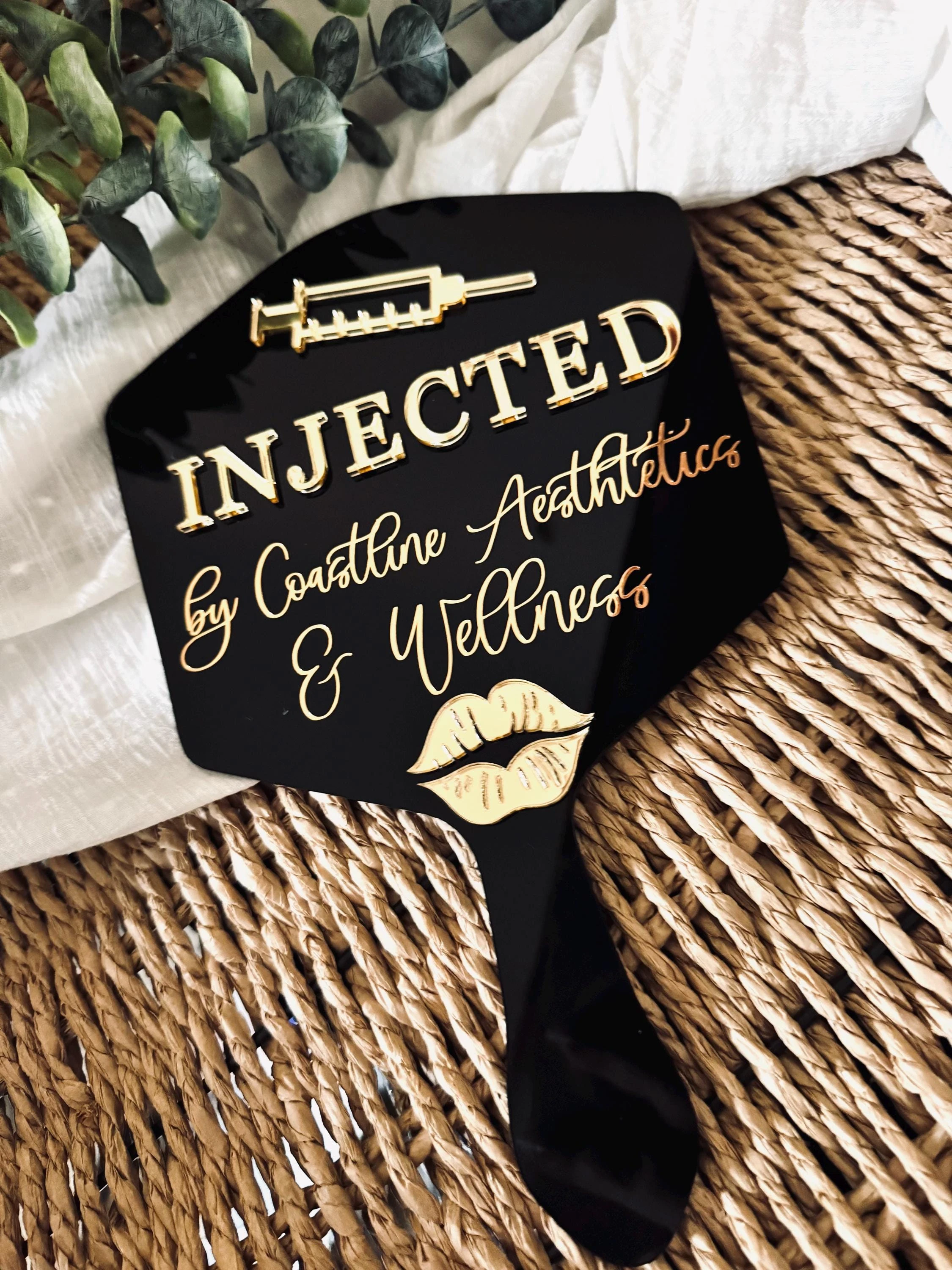 Injector Mirror Lip Filler Gift Aesthetic Salon Decor Facial Clinic Handheld Mirror Botox Med Spa Filled By Aesthetics Mirror