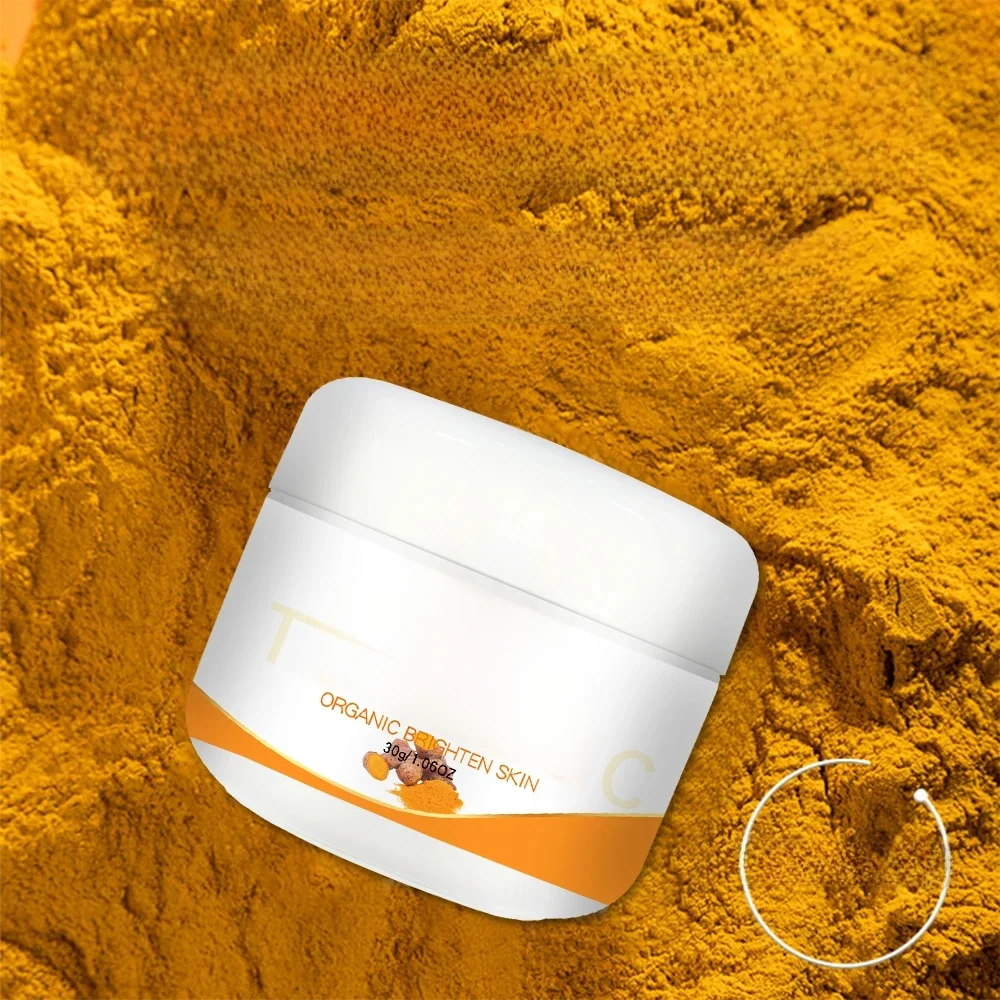 Crème éclaircissante pour le visage au curcuma, élimine les déformations, éclaircit les ridules, rend la peau plus jeune, hydrate, soins du visage