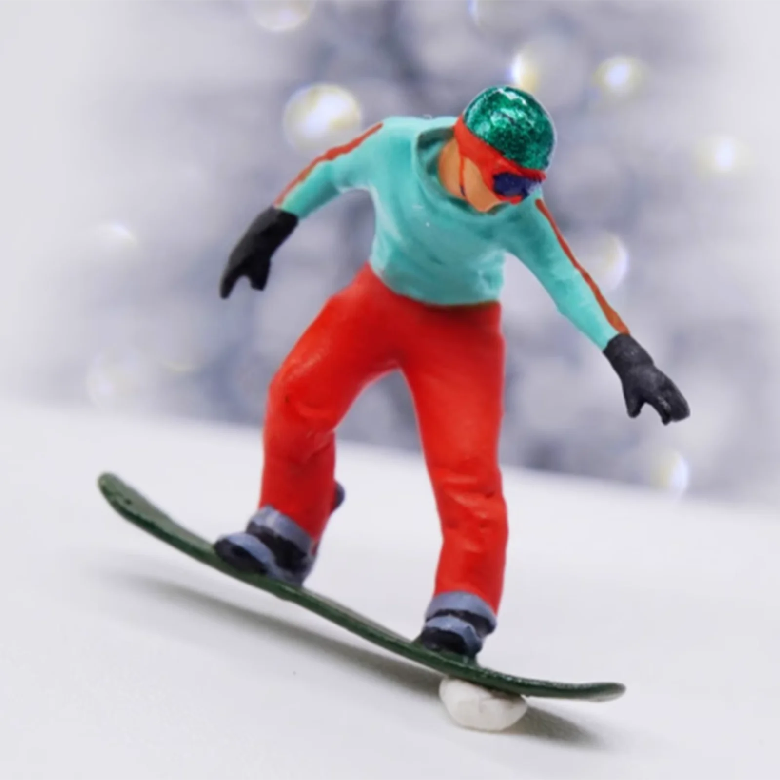1/64 Schaal Ski Figuur 4 Stuks Miniatuur Skiër Model Sets Realistische Zand Tafel Ornament Skiën Beeldje voor Modeltreinen Spoorweg
