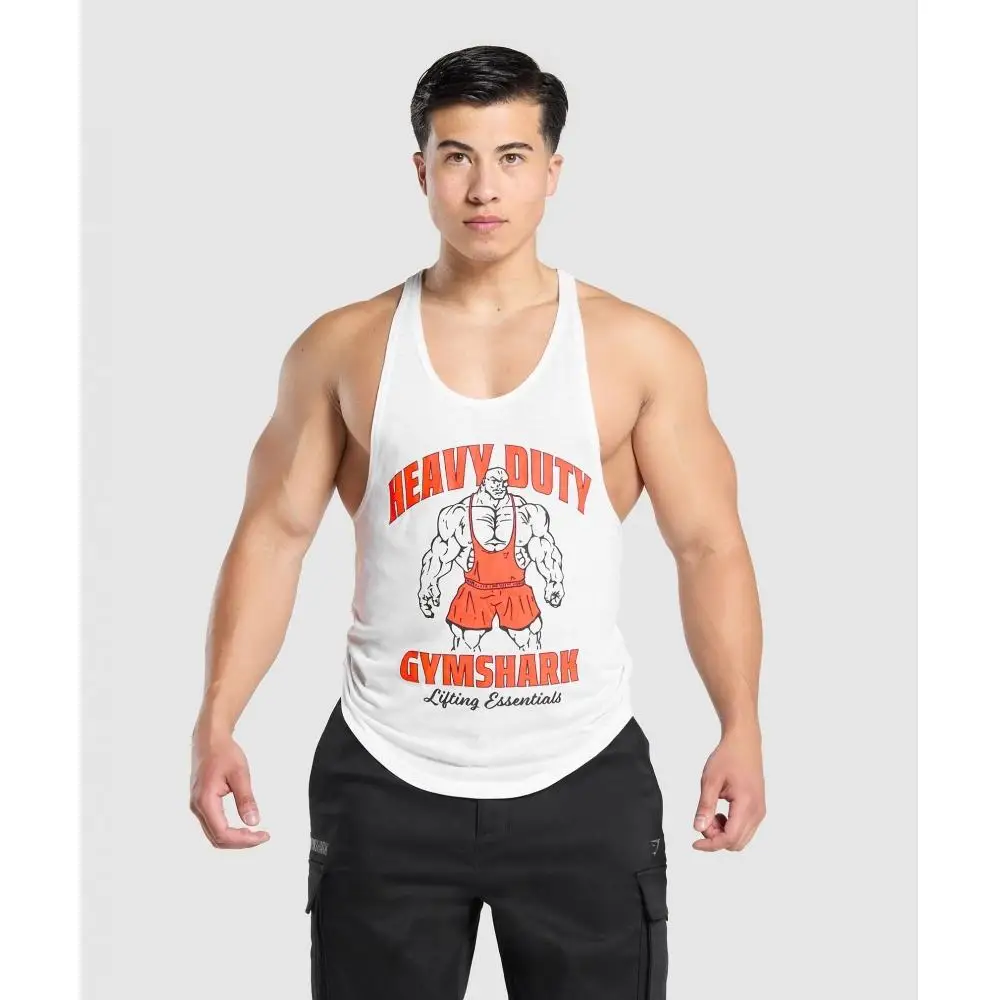 Gymshark Heavy Duty Lifter Stringer Beyaz A5A5A Wb57: Güçlü Egzersizler İçin En İyi Tank Üstü Seçimi