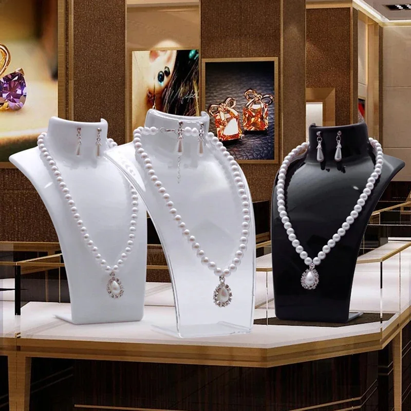 Trois couleurs 20*13.5*7.5CM Mannequin collier bijoux pendentif présentoir support spectacle décorer bijoux présentoir