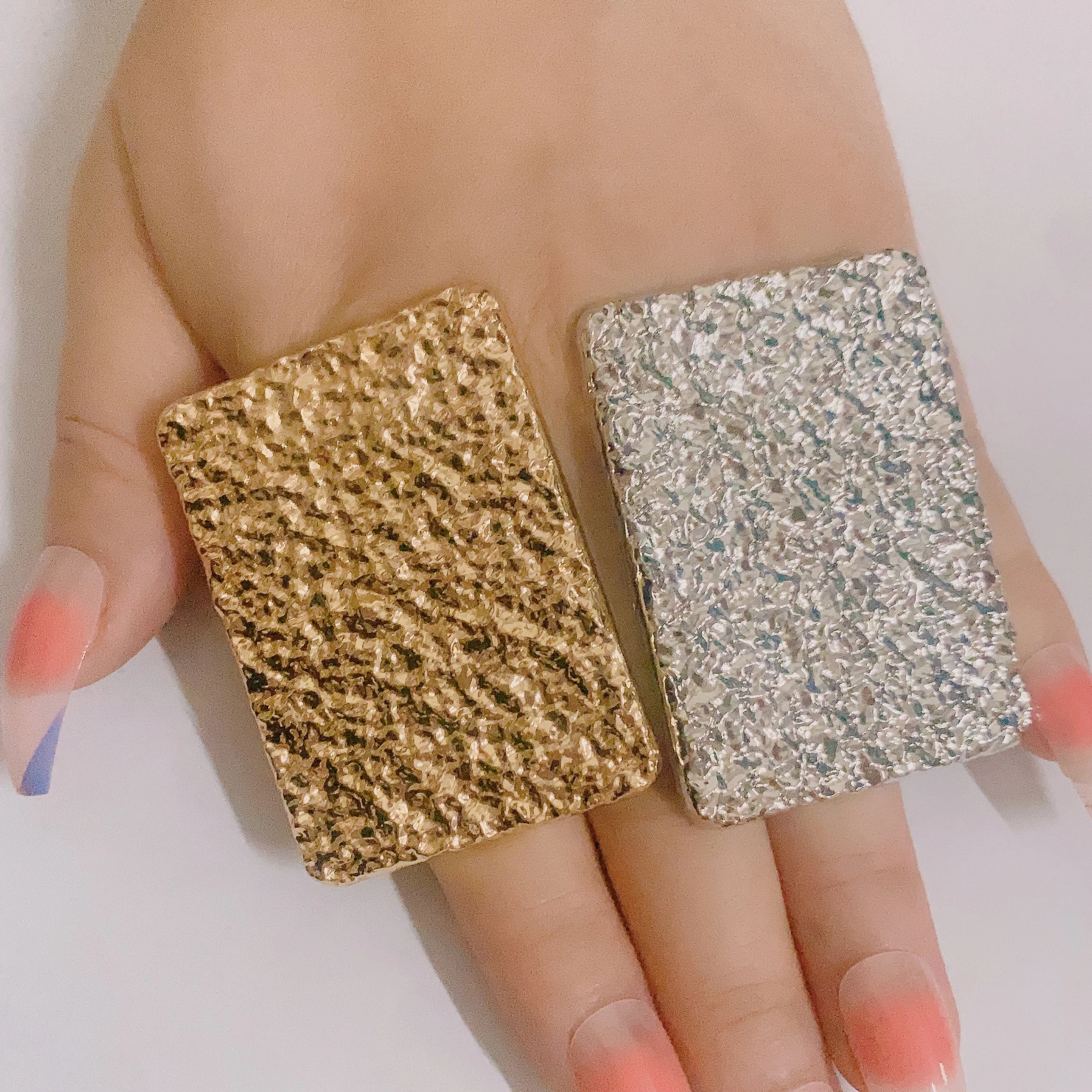 Big Gold Plated Adjustable Ring & Assorted Elements Jewelry Set