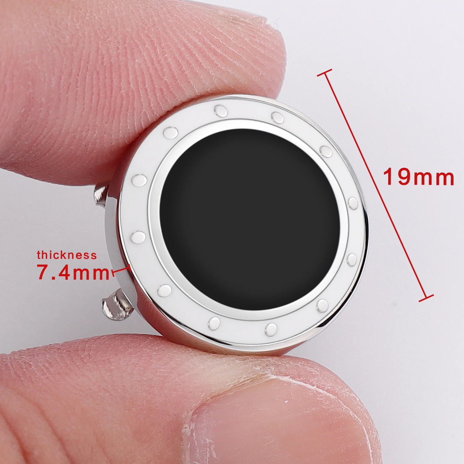 TAIGRAMA Blue & Black Enamel Cufflinks Button Cover for Men shirts, Mens Wedding Dress Cover Buttons Jewelry Elegance Cuff Links