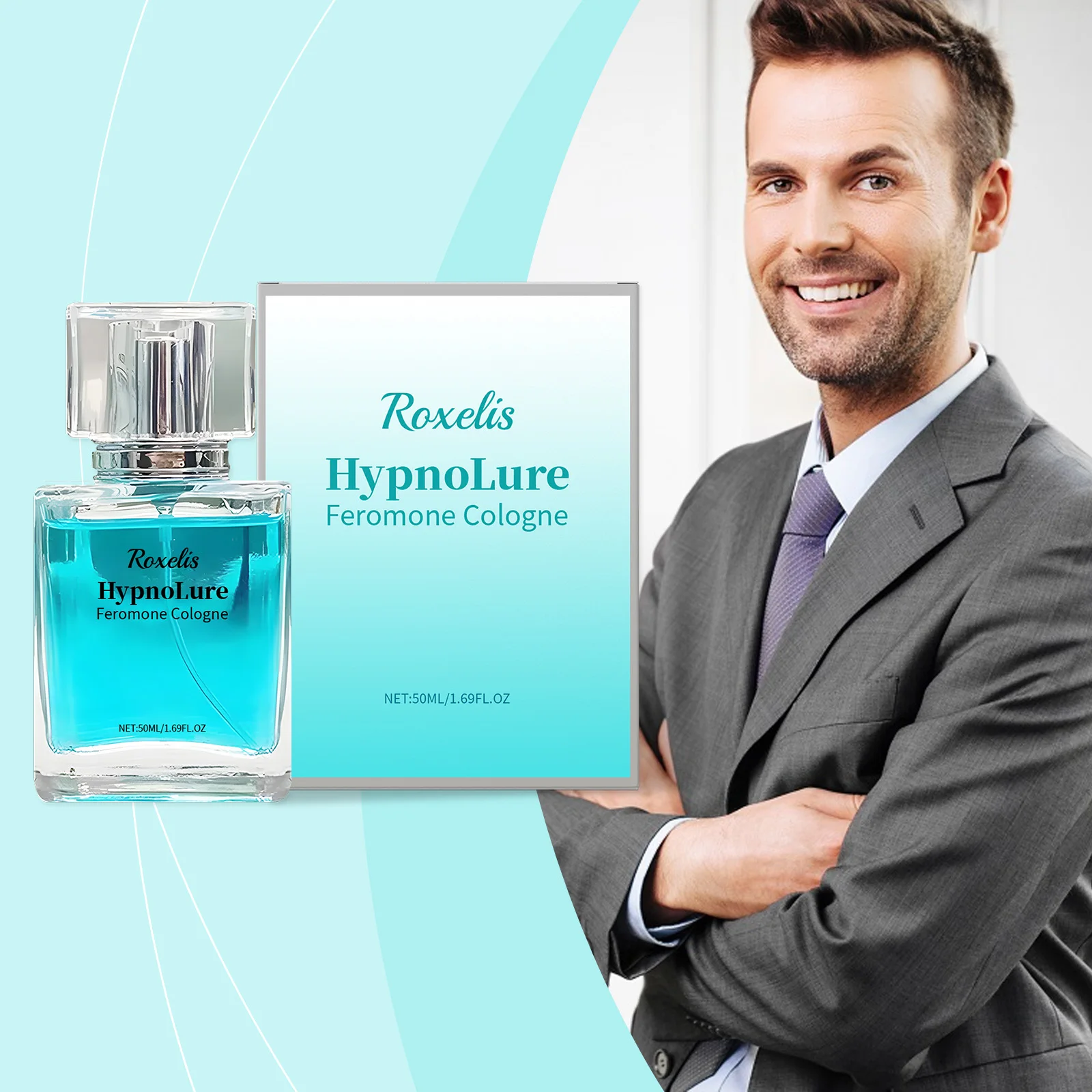 Roxelis Charming Cologne for Men Long Acting Cologne Perfume Hypnotic Cologne for Men 2.0, Hypnotic Cologne for Men Pheromone