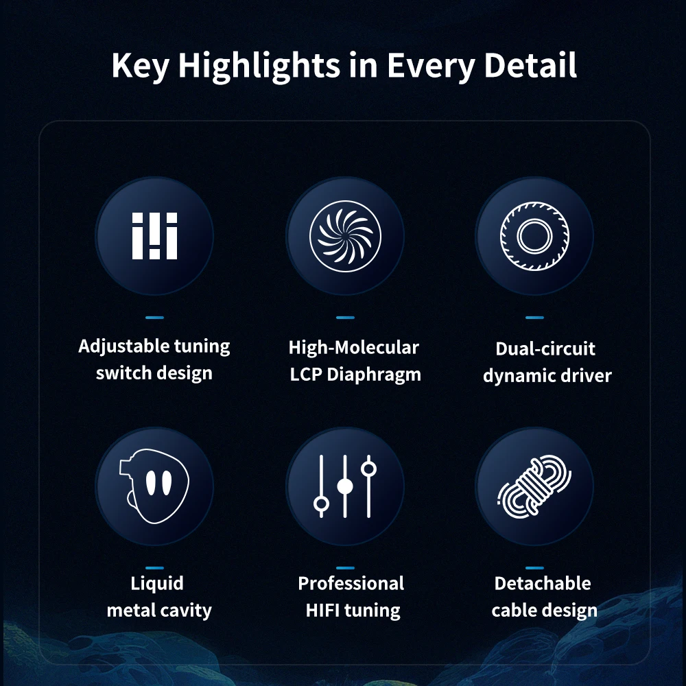 سماعة أذن سلكية TRN ORCA مع كابل قابل للفصل ، حجرة مزدوجة ، سائق ديناميكي ، IEMS ، HiFi ، موسيقى ، عشاق الصوت ، 10
