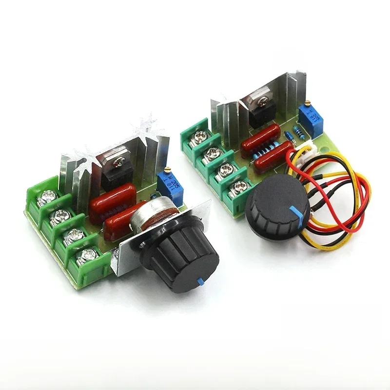 Régulateur de vitesse à thyristor 2000W, moteur 220V, haute puissance, gradation de tension, module de contrôle de température, potentiomètre externe